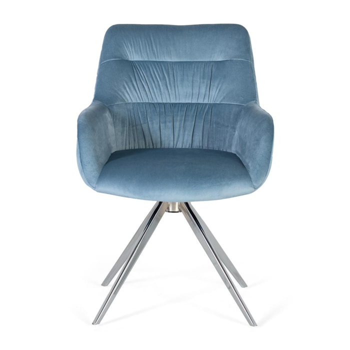 Sillón de Terciopelo 55 Cm Estilo Contemporáneo