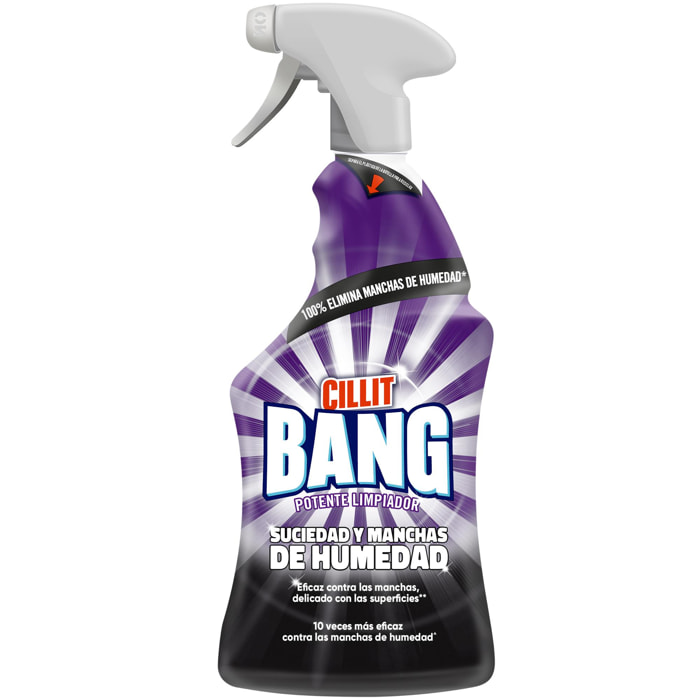 Cillit Bang - Spray Suciedad y Manchas de Humedad, para baño 750ml, Pack 3x750ml