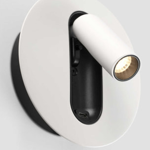 TIMIT USB C Lampada da parete lettore bianco