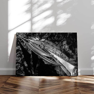 Tableau bateau Sur l'eau en noir et blanc Tableau alu Dibond