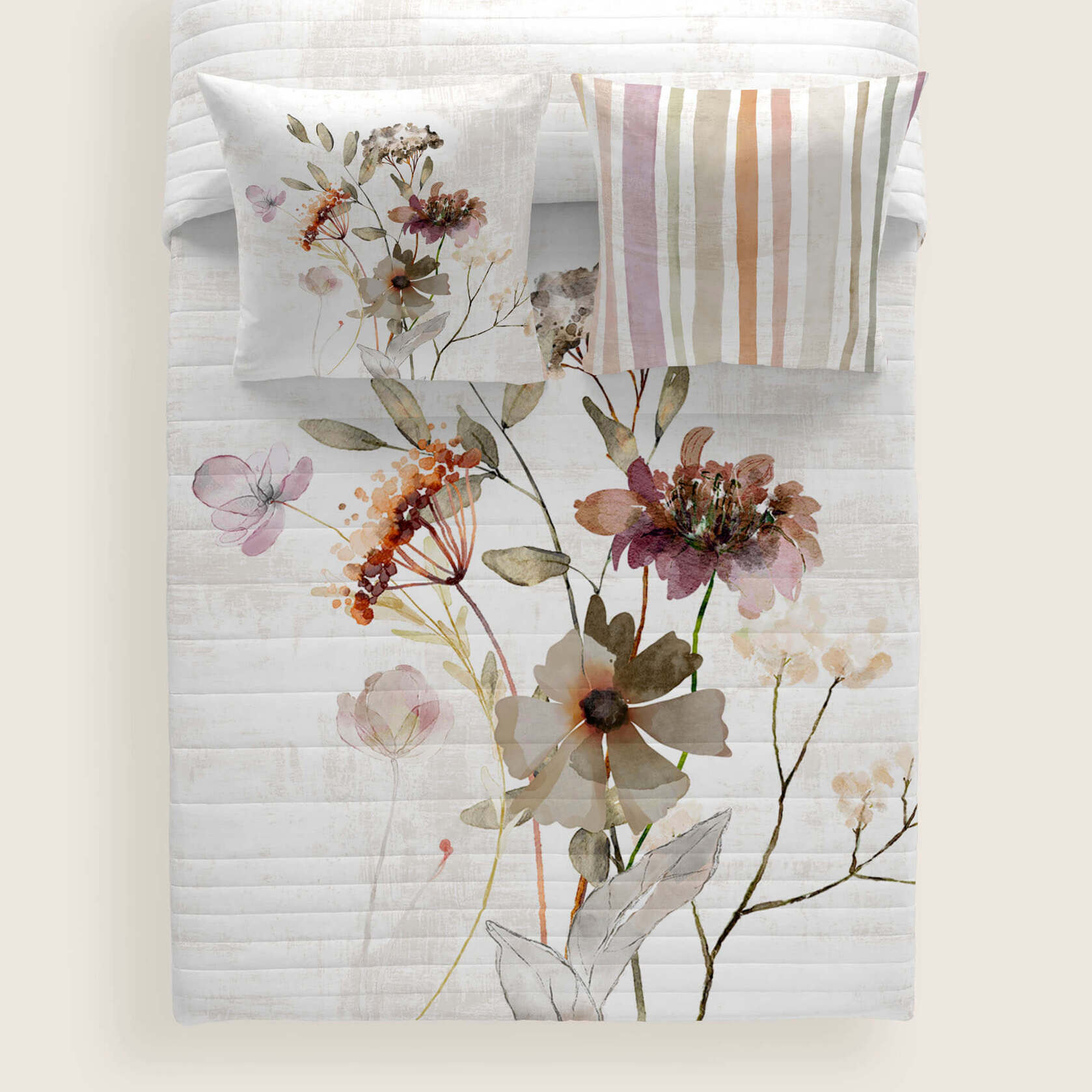 Colcha Bouti Estampada - 2/3 Piezas - 100% Poliéster - Microfibra - 70 gr/m² - Laurie