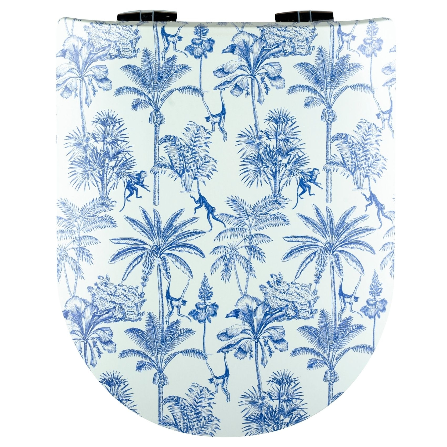 Abattant wood slim déclipsable esprit palmeraie - Bleu