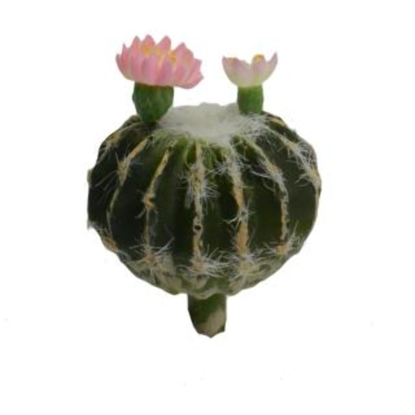 Ramo cactus con fiore rosa cmø10h11,4