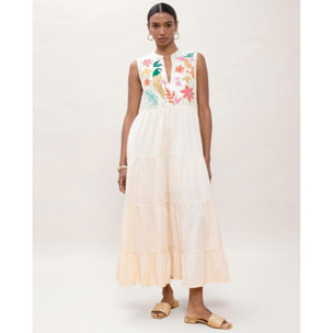 Abito con volant a pappagallo