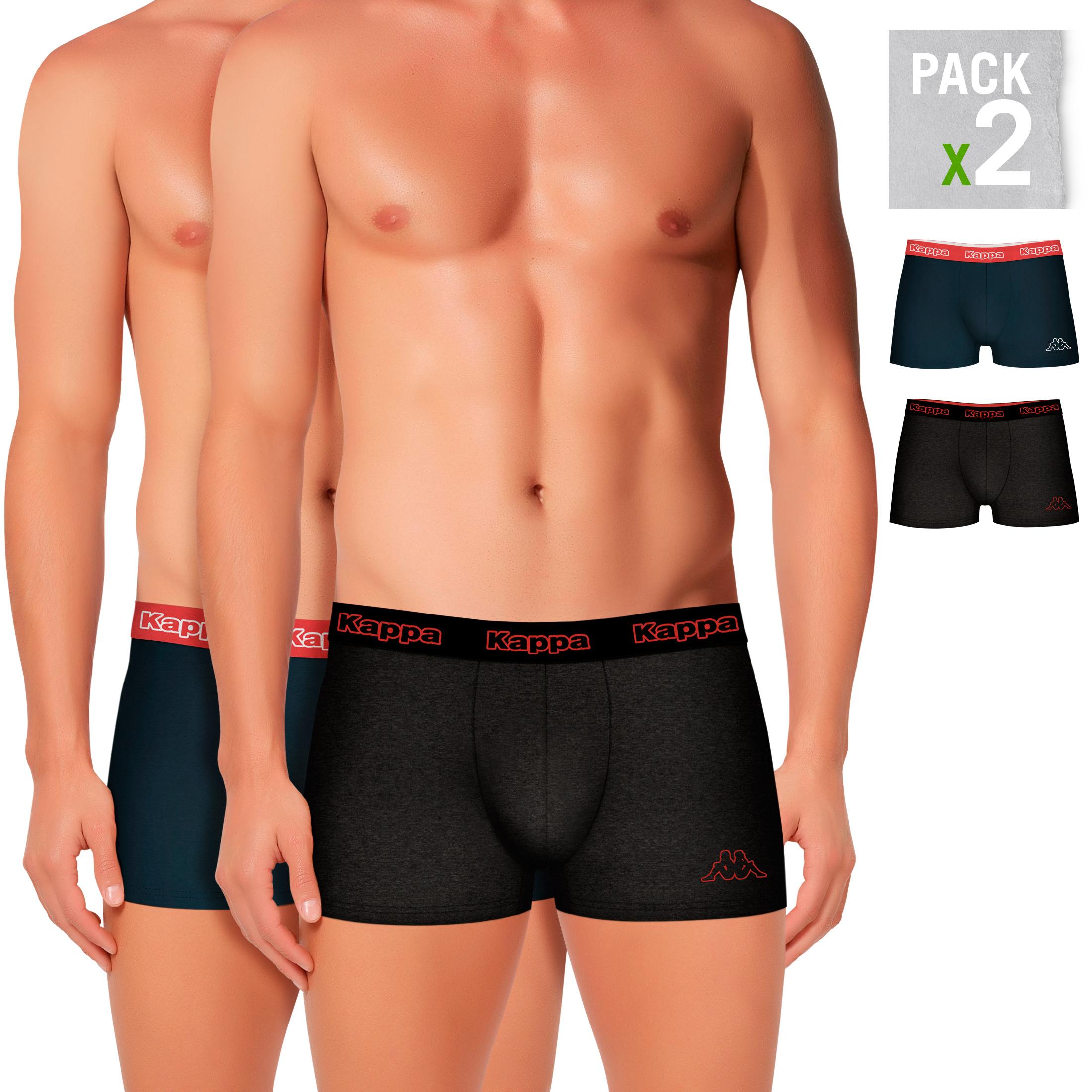 Pack 2 calzoncillos Kappa en color negro para hombre