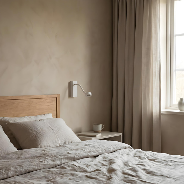 LEDS C4 Luz de lectura Link Surface LED 4 Blanco cálido - 2700K TOUCH DIMMING Blanco 121lm