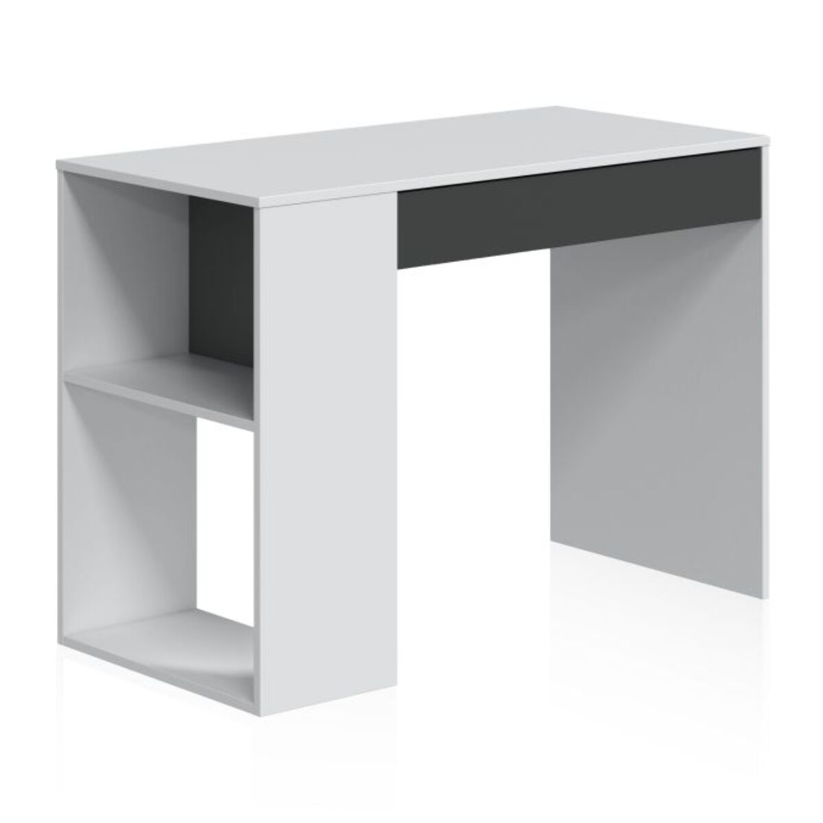 Mesa de escritorio Adam Blanco Artik (Blanco Mate) - Gris Antracita
