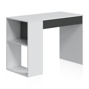 Mesa de escritorio Adam Blanco Artik (Blanco Mate) - Gris Antracita