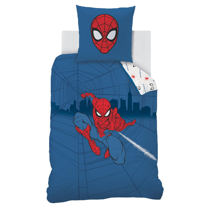 Parure de lit imprimée 100% coton, SPIDERMAN HOME BASIC