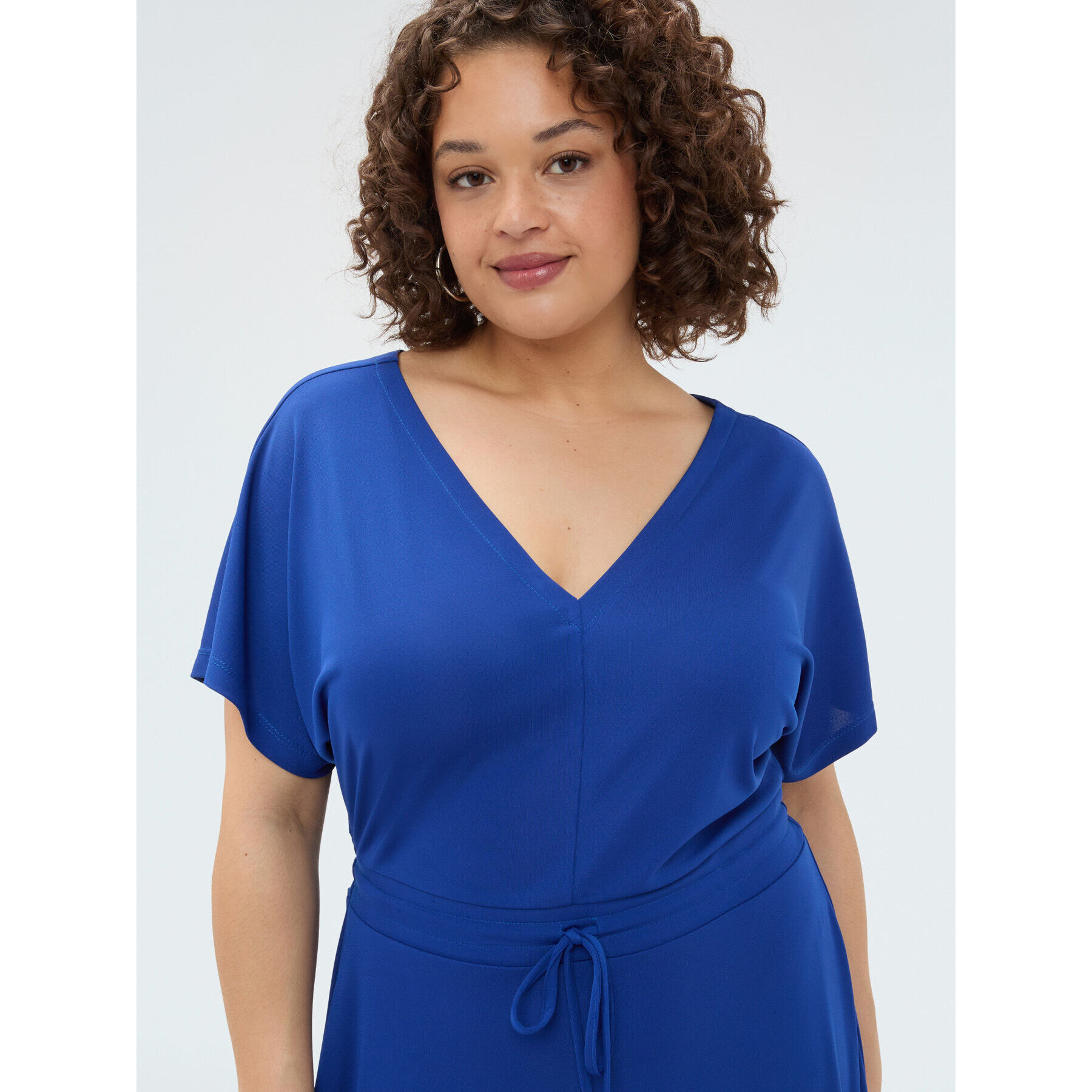Fiorella Rubino - Vestito Pretty in jersey con coulisse in vita - Blu