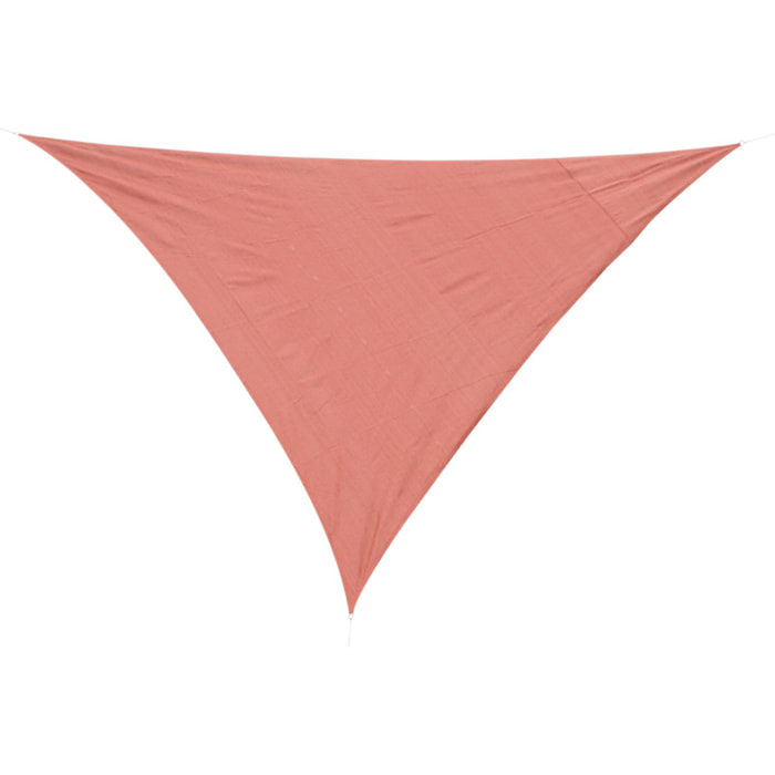 Voile d'ombrage triangulaire grande taille 6 x 6 x 6 m polyéthylène haute densité résistant aux UV rouge