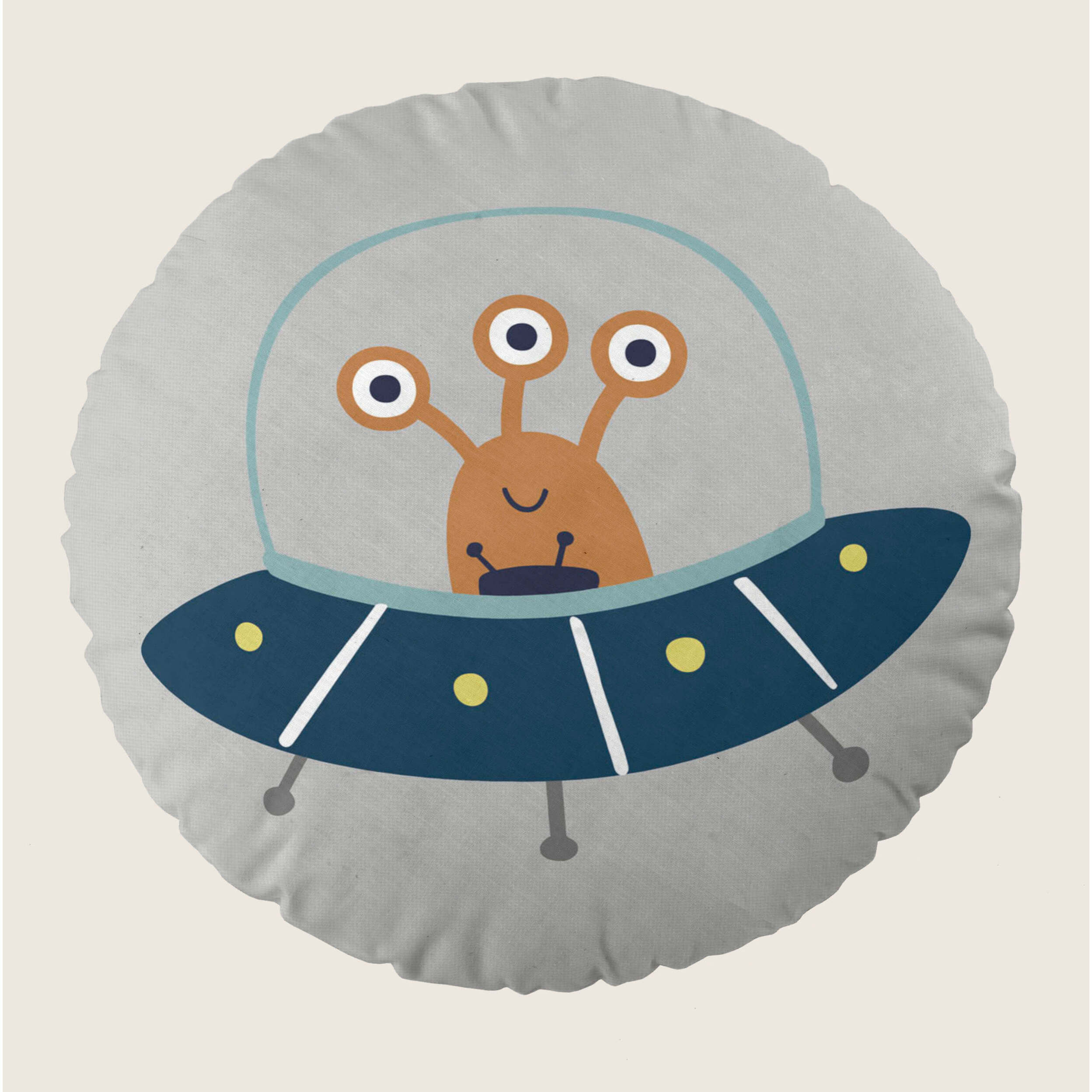 Cool Kids - Cojín Redondo Estampado - Con Relleno - 100% Algodón - Neil