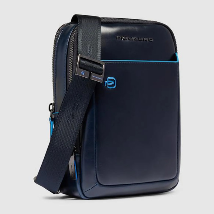 Piquadro Borsello in pelle porta iPad®mini con tasca per AirPods® e protezione RFID