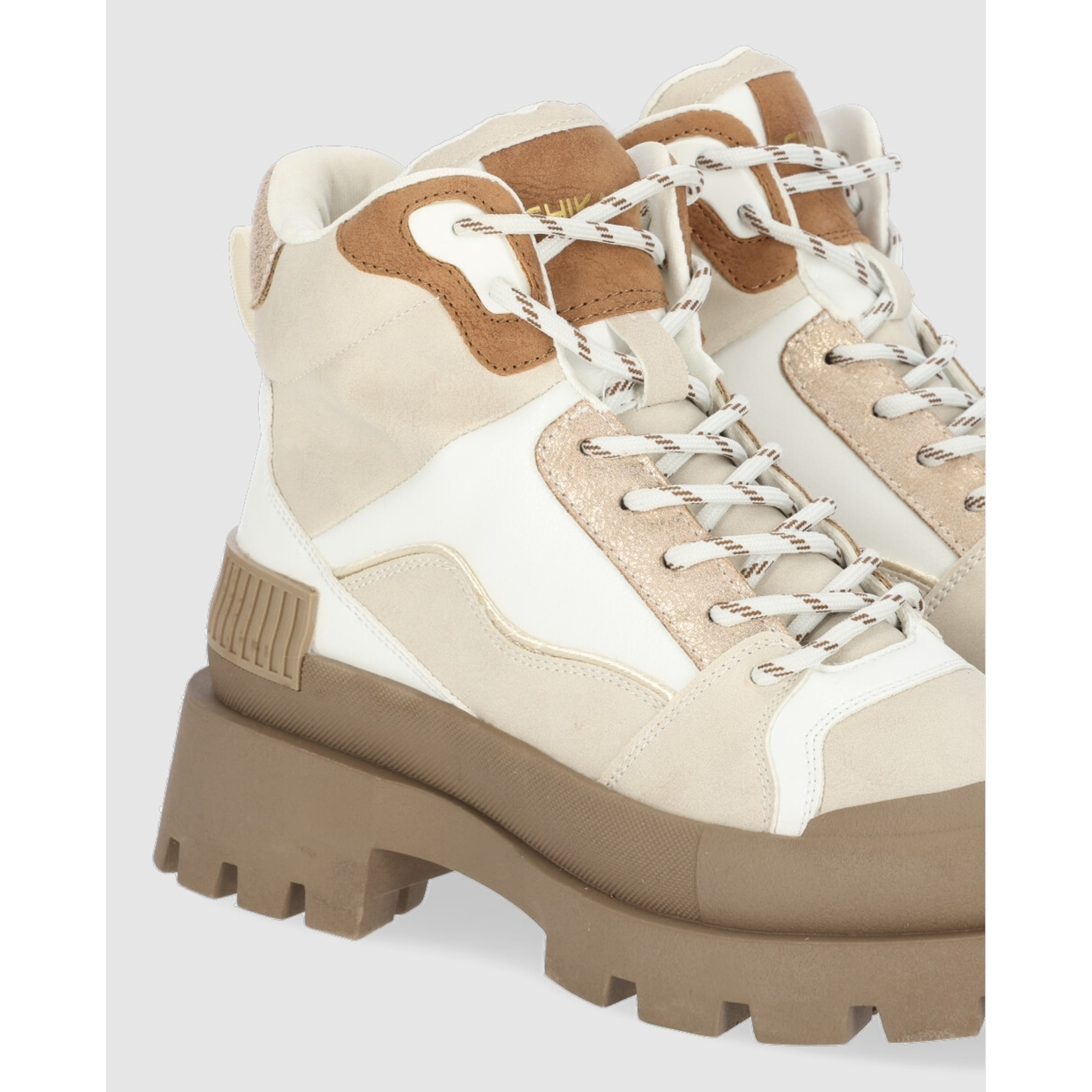 Botines - Beig - Tacón: 4 cm