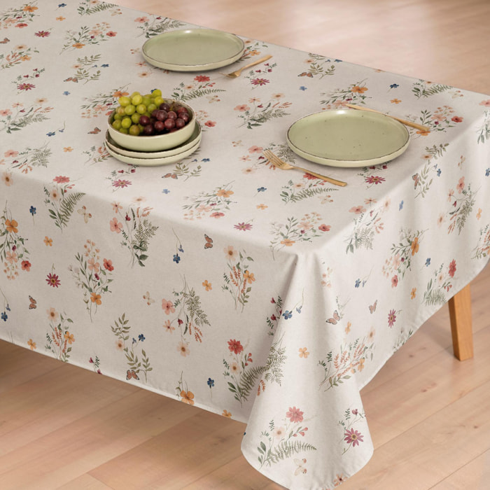 Mantel antimanchas RAMILLETE MULTICOLOR - 100% algodón