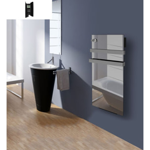 sèche-serviettes avec soufflerie sans fluide 1600W miroir