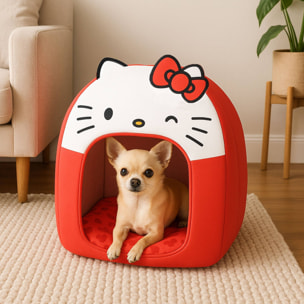 Cueva cama para perros diseño hello kitty