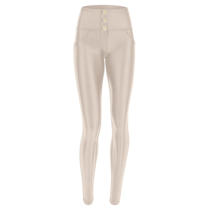 Pantaloni push up WR.UP® skinny vita alta bottoni similpelle