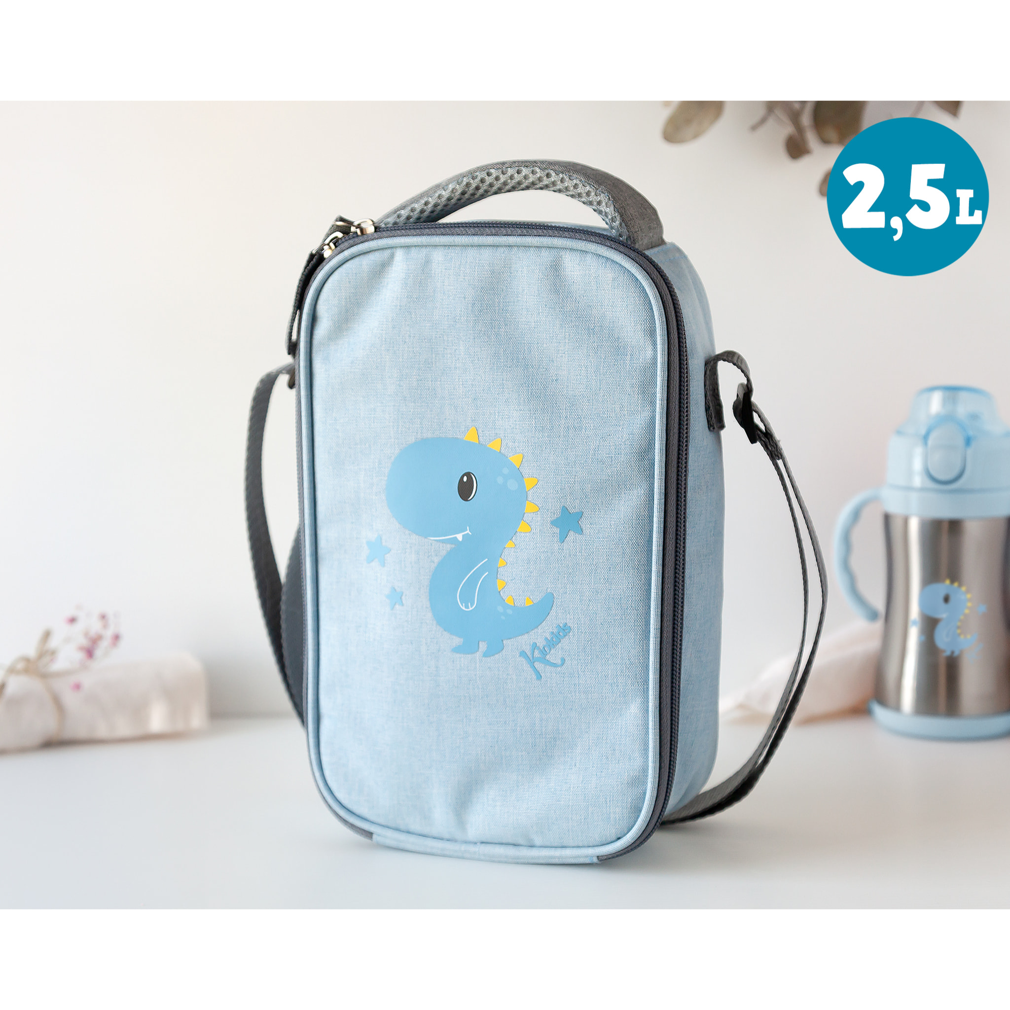 BOLSO MERIENDA DINO AZUL