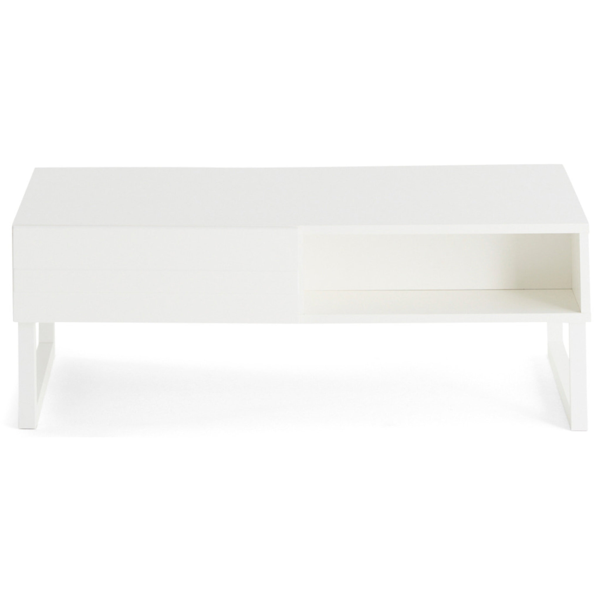 Sofia - table basse - blanc mat - 1 niche - 110 cm - Blanc