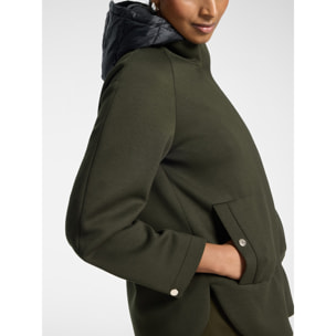 Elena Mirò - Parka en scuba con capucha - Verde militare