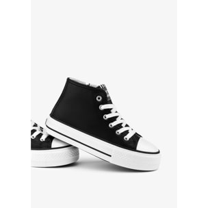 Zapatillas Altas en Negro con Plataforma