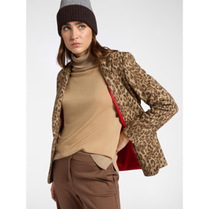 Elena Mirò - Blazer con estampado animal - Marrón