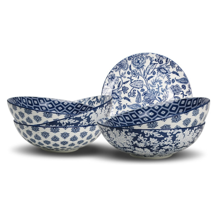 Lot de 6 assiettes creuses, MAJORELLE