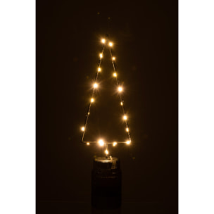 J-Line décoration Sapin de Noël Ouvert - métal - noir - medium - LED