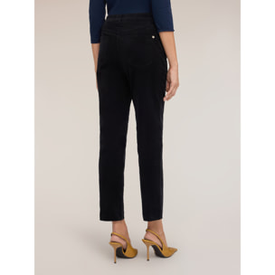 Motivi - Pantaloni slim fit in velluto a coste - Nero