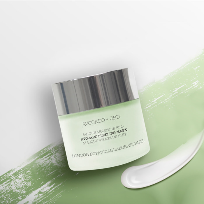 Aguacate + CBD | Mascarilla para dormir de aguacate Moisture Fill de 8 horas 50 ml