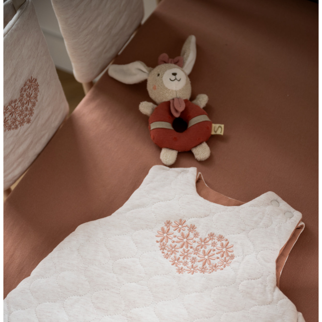 Hochet bébé en coton bio