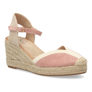 Alpargatas de cuña clásicas cómodas para mujer