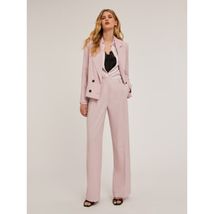 Motivi - Chaqueta de doble botonadura en poliviscosa - Rosa