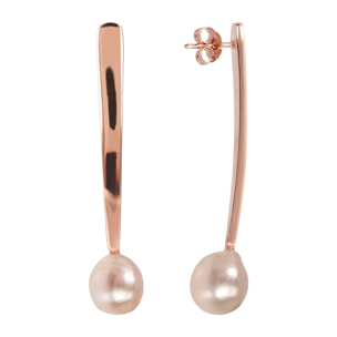 Orecchini Pendenti con Perle Grigie d'Acqua Dolce Ø 10 mm