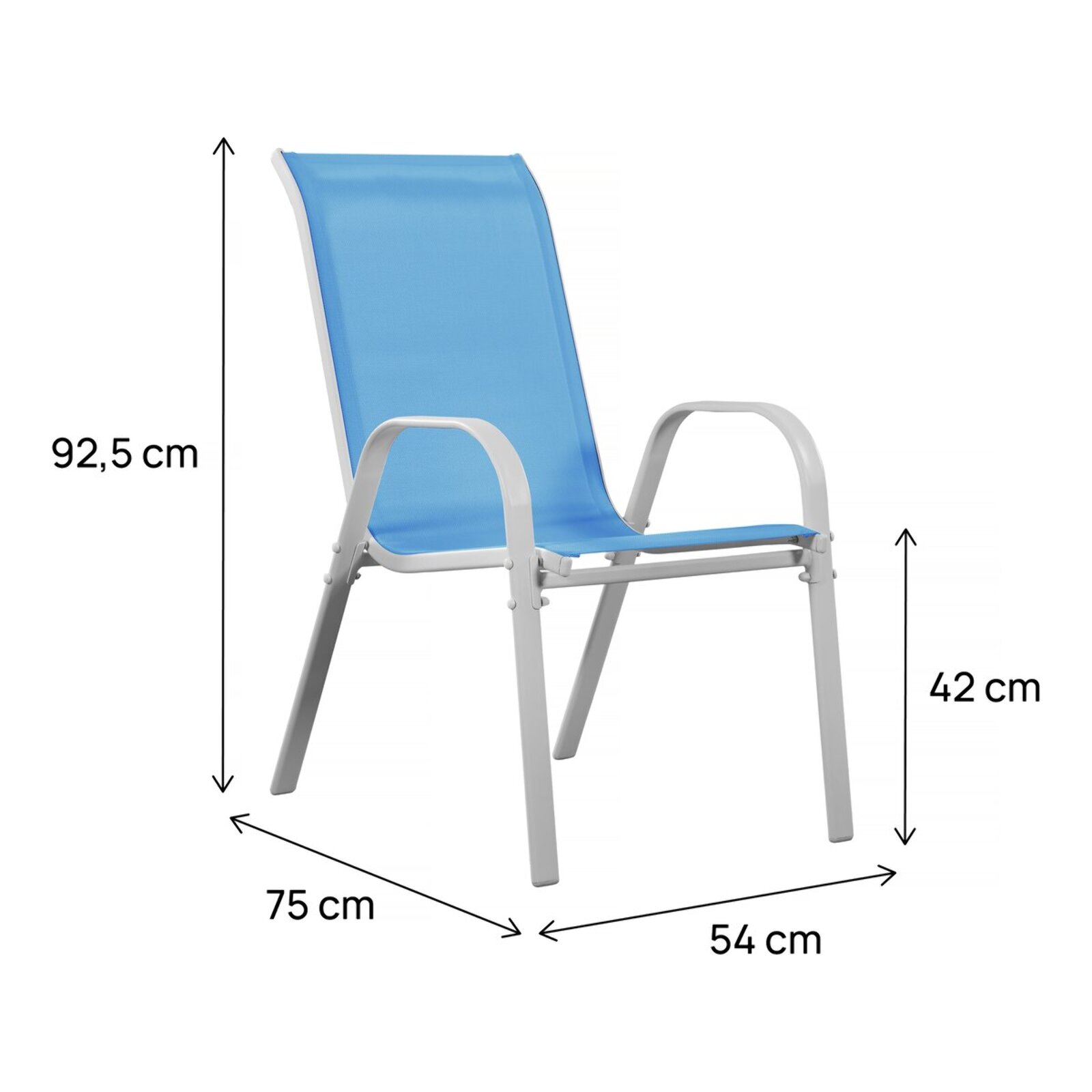 Fauteuil jardin Textilène "Cordoba" - Phoenix - Bleu - Lot de 2