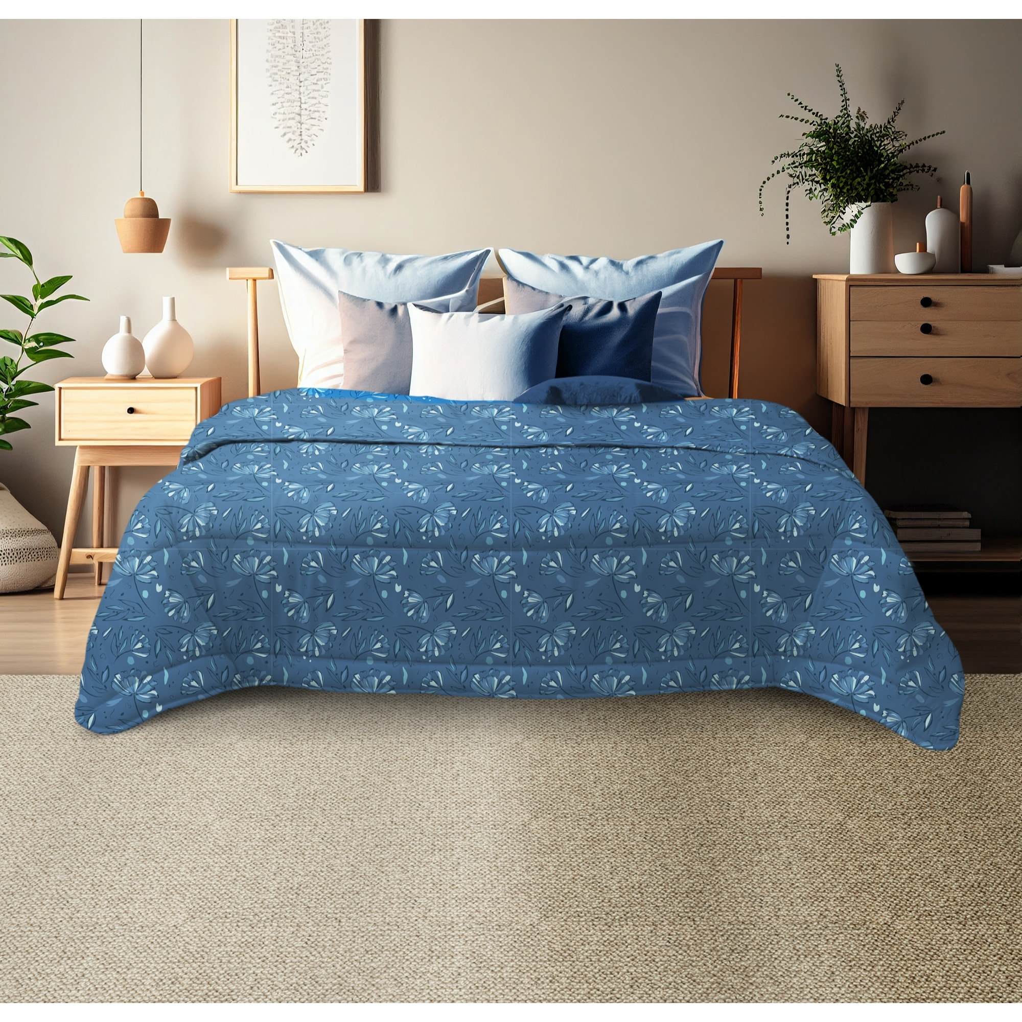 TRAPUNTA INVERNALE MATRIMONIALE VOLANO BLU MADE IN ITALY