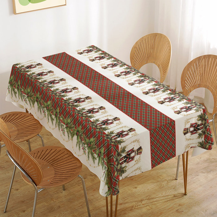 CASSESE HOME Tovaglia No Stiro Breccia Natale In Poliestere Made In Italy_Dec.Q