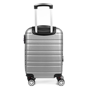 Set di 2 valigie Trolley espandibili, in materiale leggero ABS ad alta resistenza con angoli rinforzati. Chiusura numerica, 4 ruote doppie girevoli a 360° e removibili.