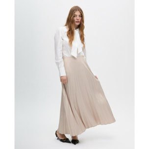 Gonna plissettata effetto cerato