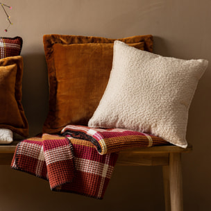 Coussin bouclette Soana blanc ivoire 45x45cm