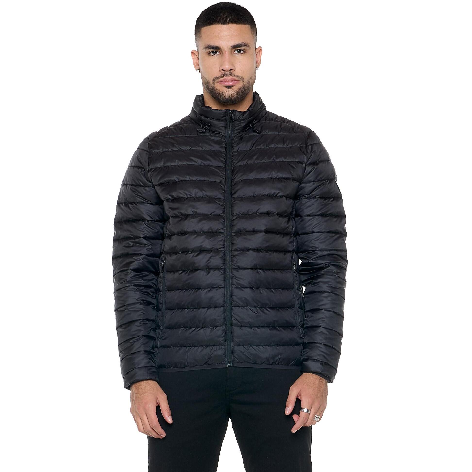 Piumino invernale da uomo con zip e collo alto "Basic"