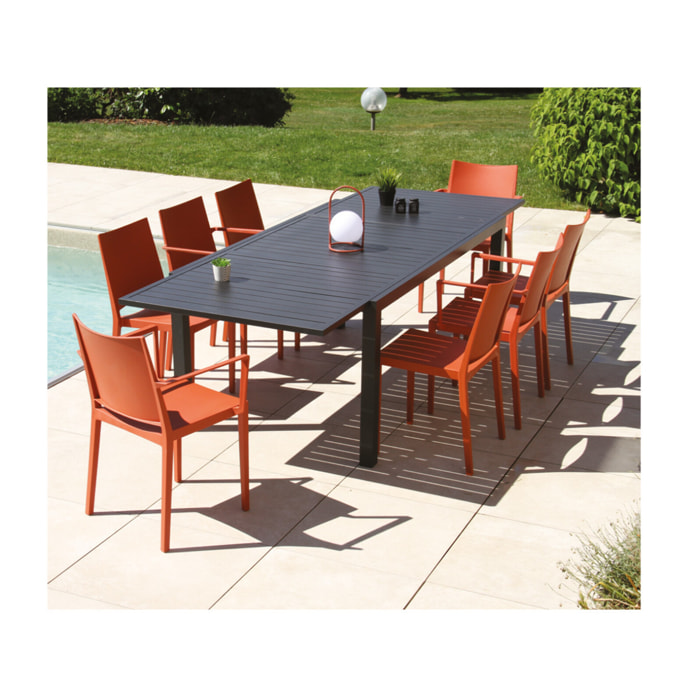 Ensemble table et chaises de jardin  - terracotta - GUETHAROS