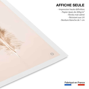 Affiche enfant plume bleue  Affiche seule