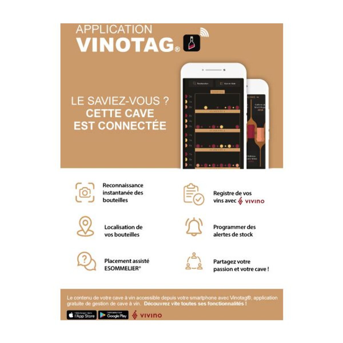 Cave à vin de service CLIMADIFF CLS52B1