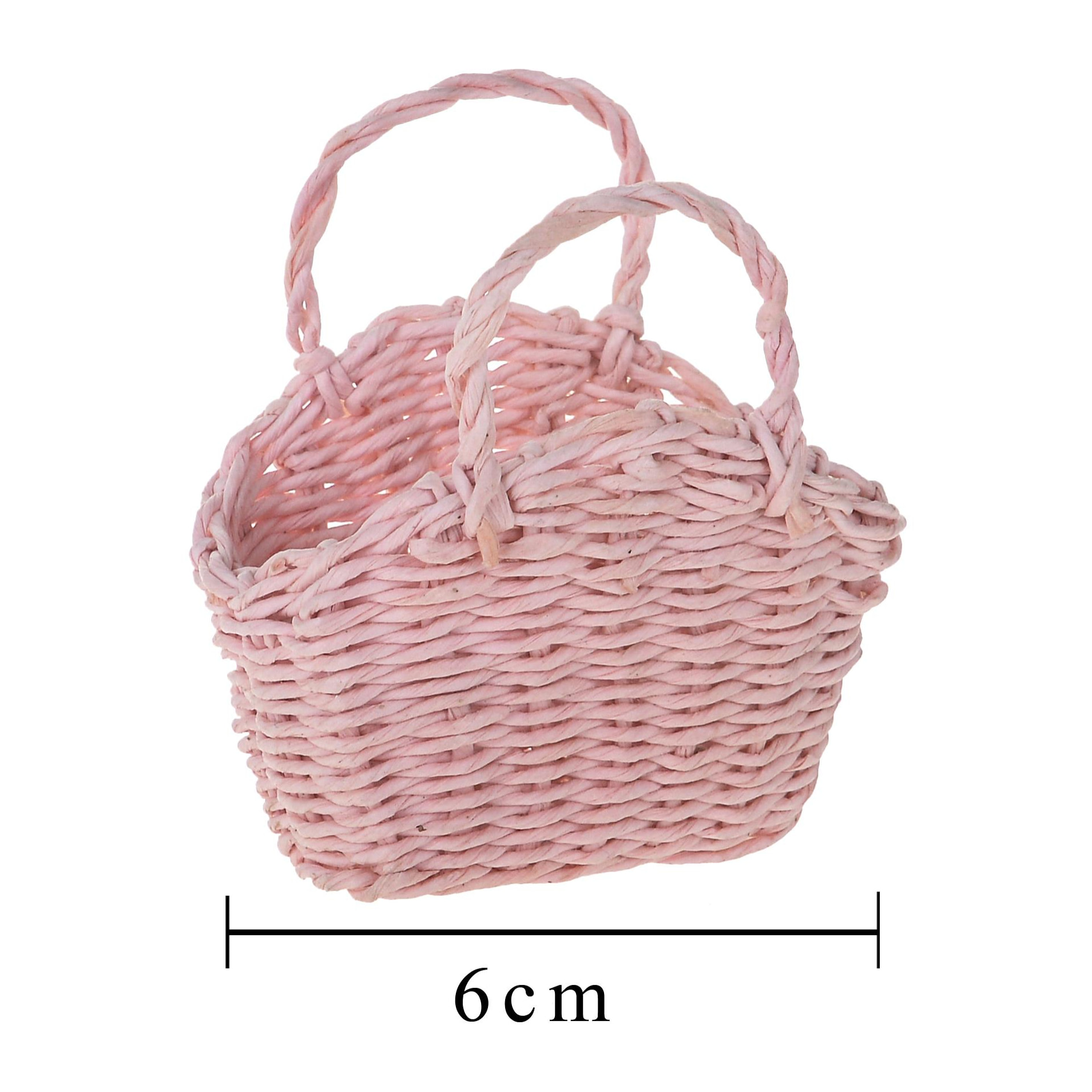 Borsa Mini In Materiale Di Carta. Altezza 5 Cm - Pezzi 24 - 6X5X4cm - Colore: Rosa - Bianchi Dino - Cesti Mini