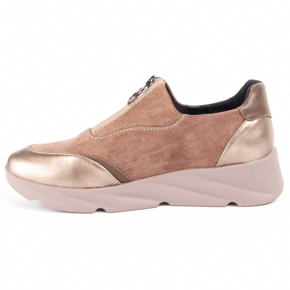 Zapato De Cuña - Beige - Altura: 4 Cm