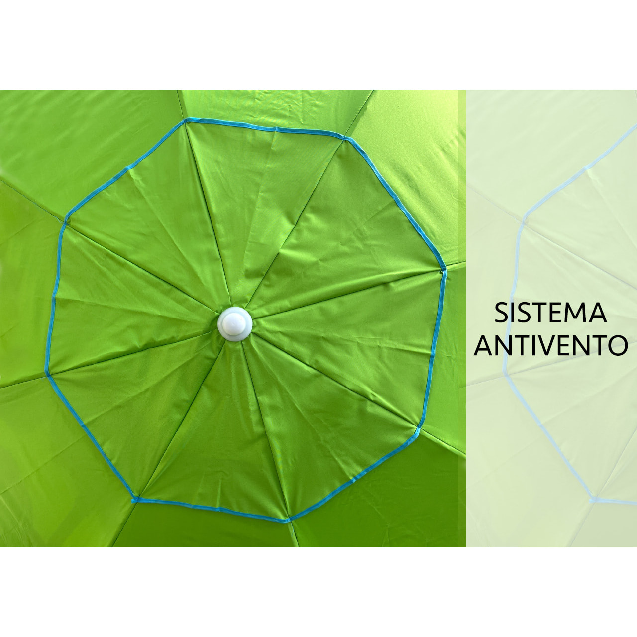 Ombrellone Spiaggia Diametro 220cm Tinta Unita Modello Caprera
