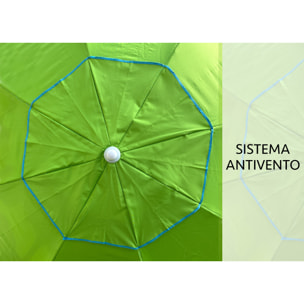 Ombrellone Spiaggia Diametro 220cm Tinta Unita Modello Caprera