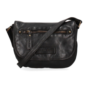 Borsa a tracolla uomo in vera pelle - Modello False - Casual - 21.0 x 17.0 x 4.5 cm